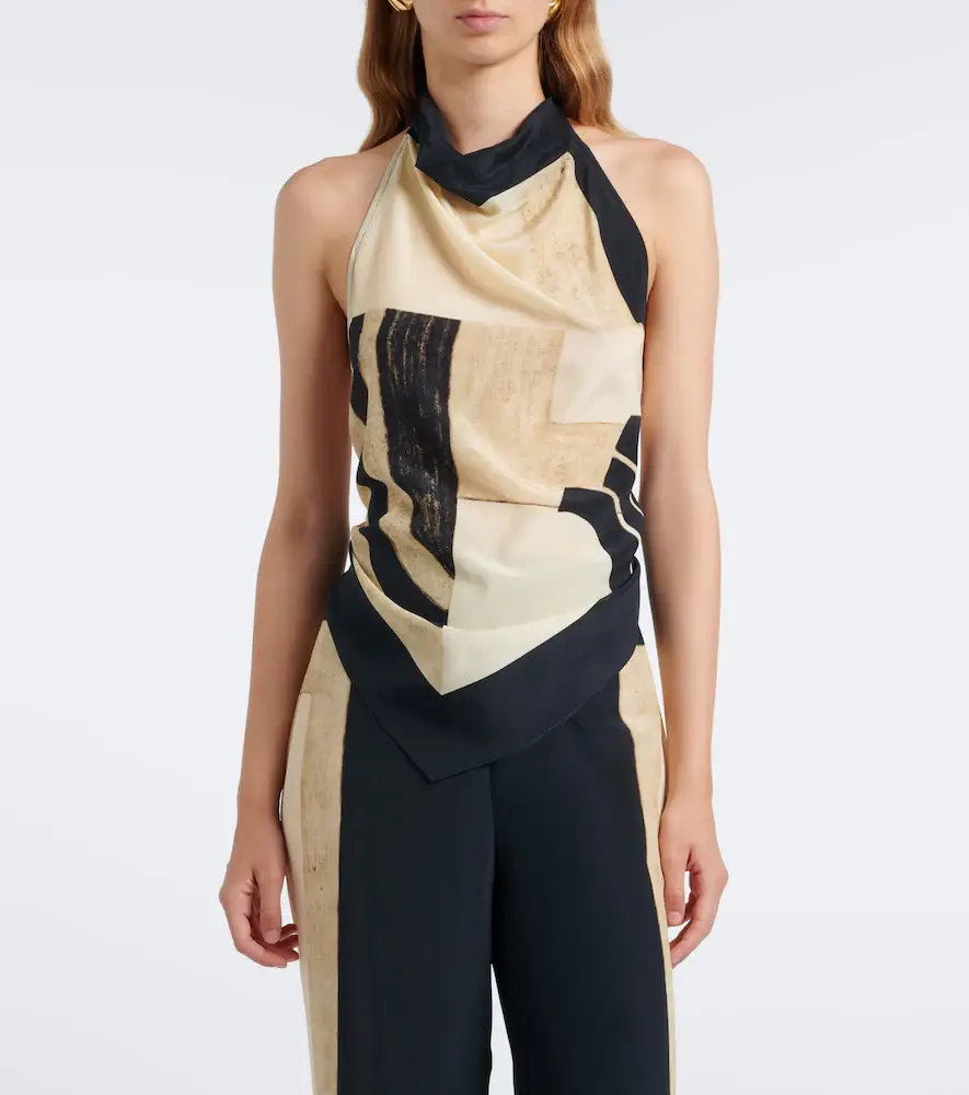 SIR. Sona printed silk top | Thumbnail 3