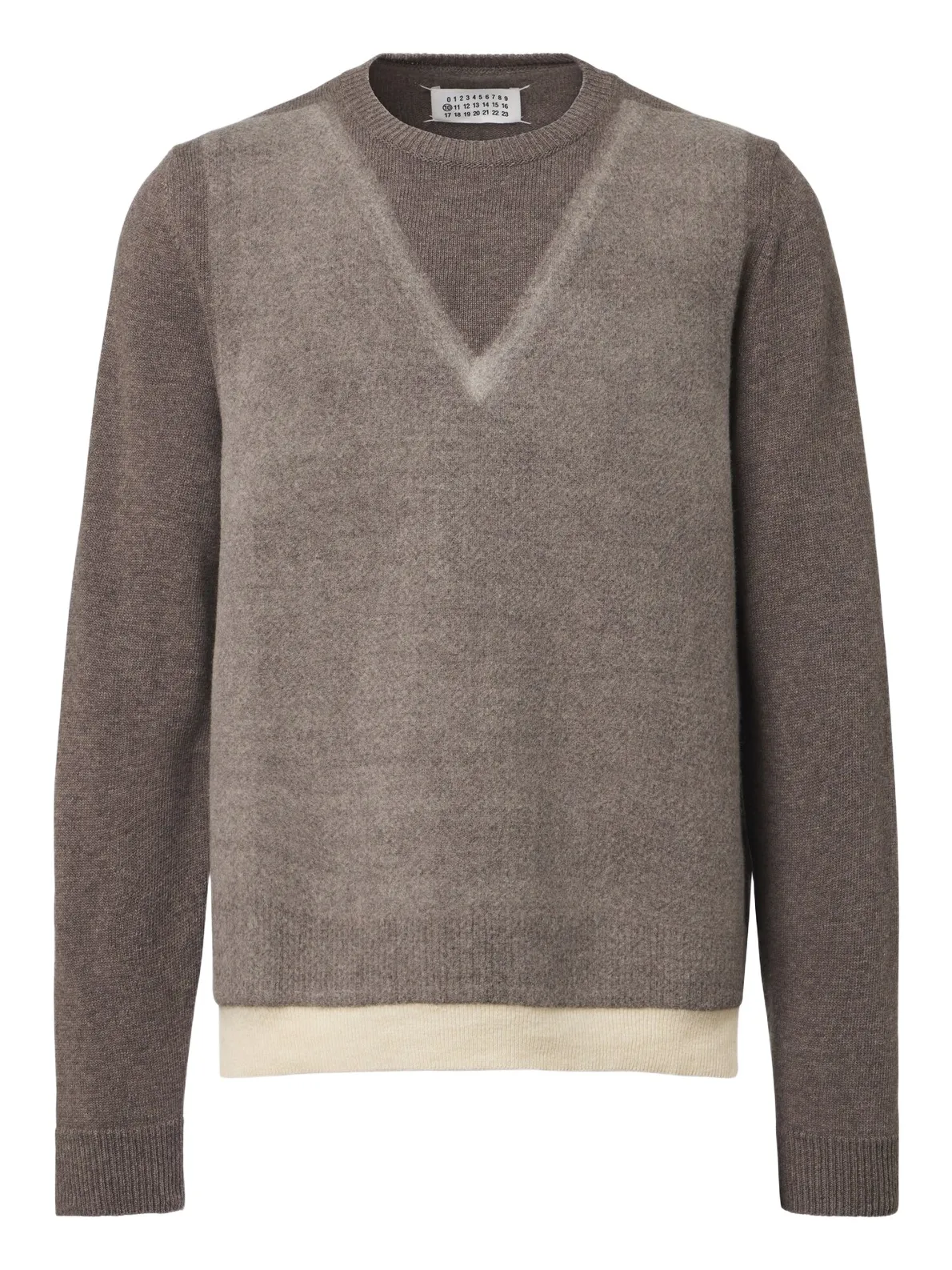 Printed virgin wool sweater