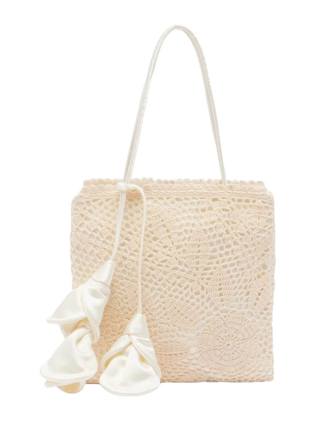 Julia crochet top-handle bag