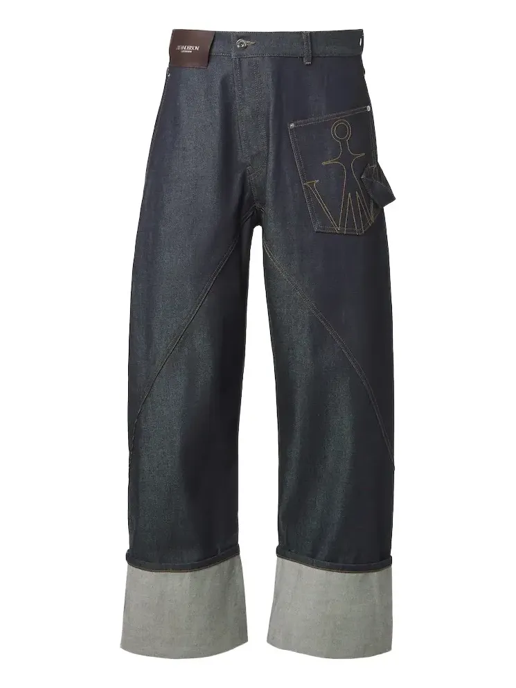 Embroidered wide-leg jeans Embroidered wide-leg jeans