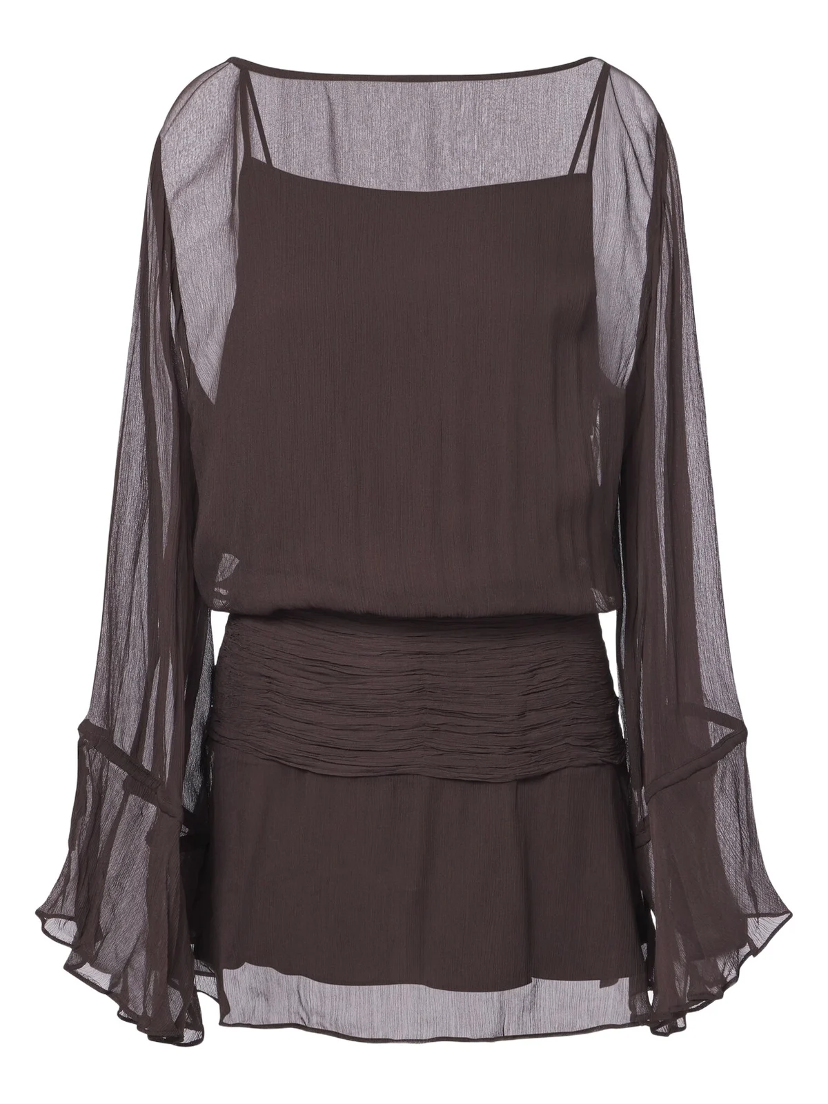 Beatrix ruched chiffon minidress Beatrix ruched chiffon minidress