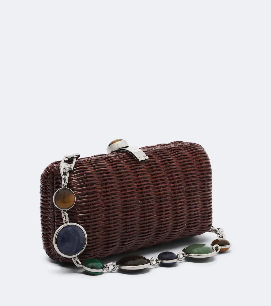 Judith Leiber Couture Poppy embellished woven clutch | Thumbnail 2 Judith Leiber Couture Poppy embellished woven clutch | Thumbnail 2