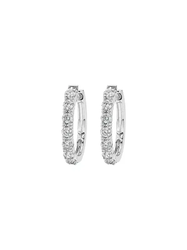 1.00ct Diamond 14K Gold Hoop Earrings