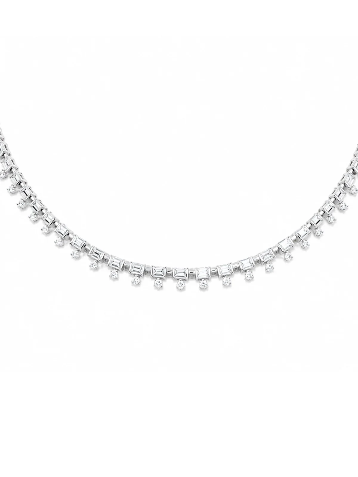 Wish Fine Jewelry 5.75ct Diamond 14K Gold Station Necklace