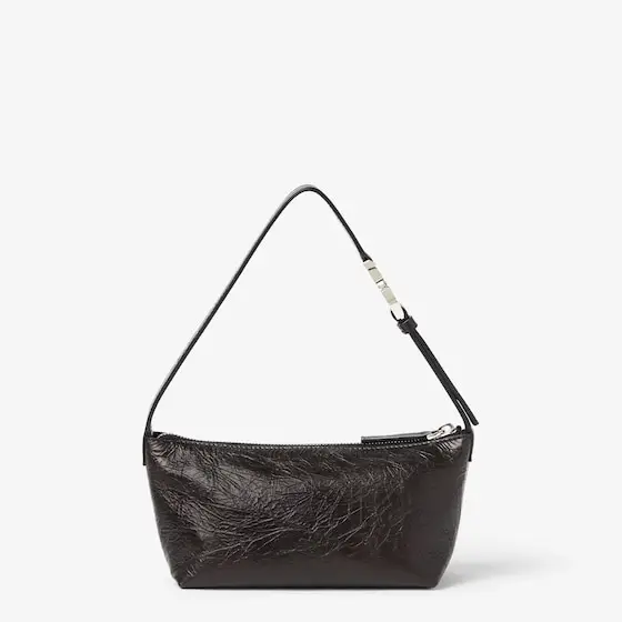 Fendi Vanity Pouch Small Crackled Black Leather Bag | Thumbnail 3 Fendi Vanity Pouch Small Crackled Black Leather Bag | Thumbnail 3