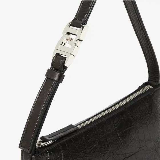 Fendi Vanity Pouch Small Crackled Black Leather Bag | Thumbnail 5 Fendi Vanity Pouch Small Crackled Black Leather Bag | Thumbnail 5
