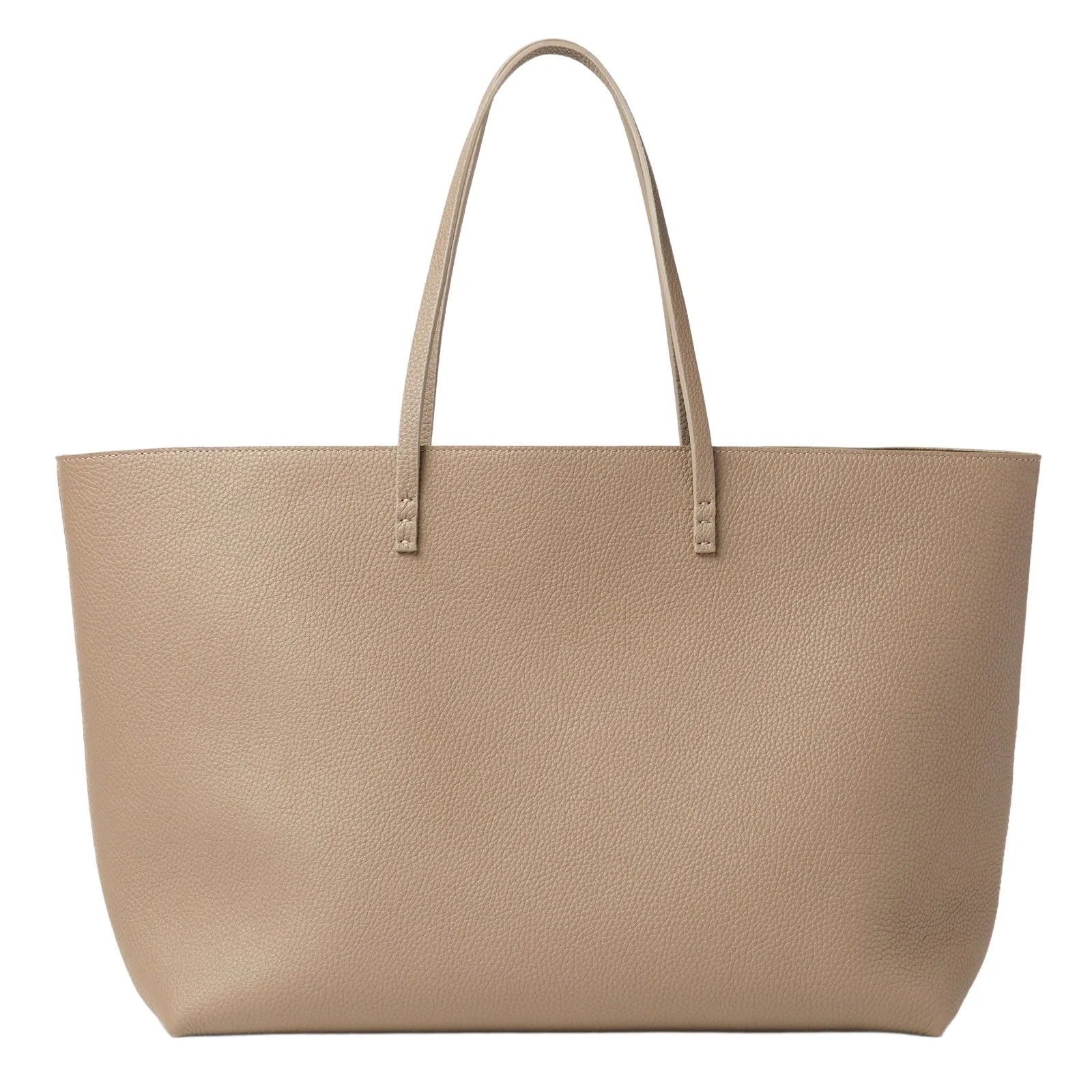 Medium Roll Cuoio Romano Leather Shopper