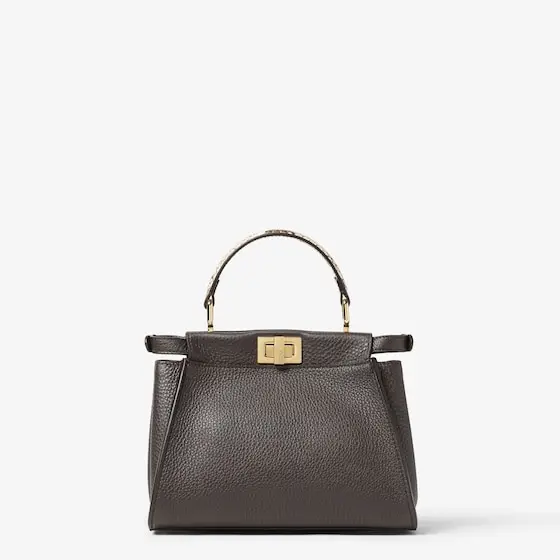Fendi Peekaboo Mini Ebony Cuoio Romano Leather Bag | Thumbnail 3 Fendi Peekaboo Mini Ebony Cuoio Romano Leather Bag | Thumbnail 3