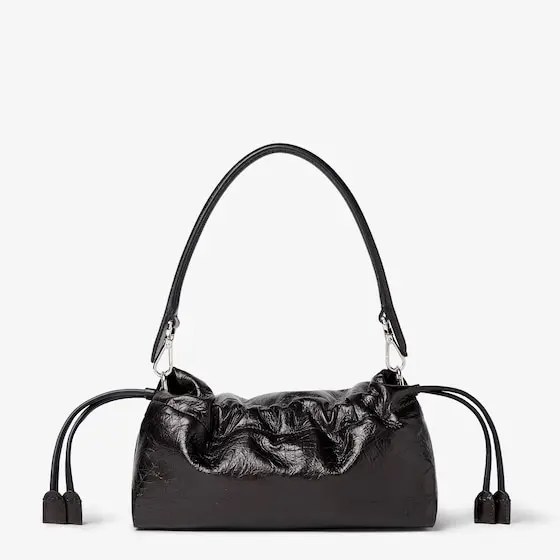 Fendi Baguette Soft Medium Crackled Black Leather Bag | Thumbnail 3 Fendi Baguette Soft Medium Crackled Black Leather Bag | Thumbnail 3