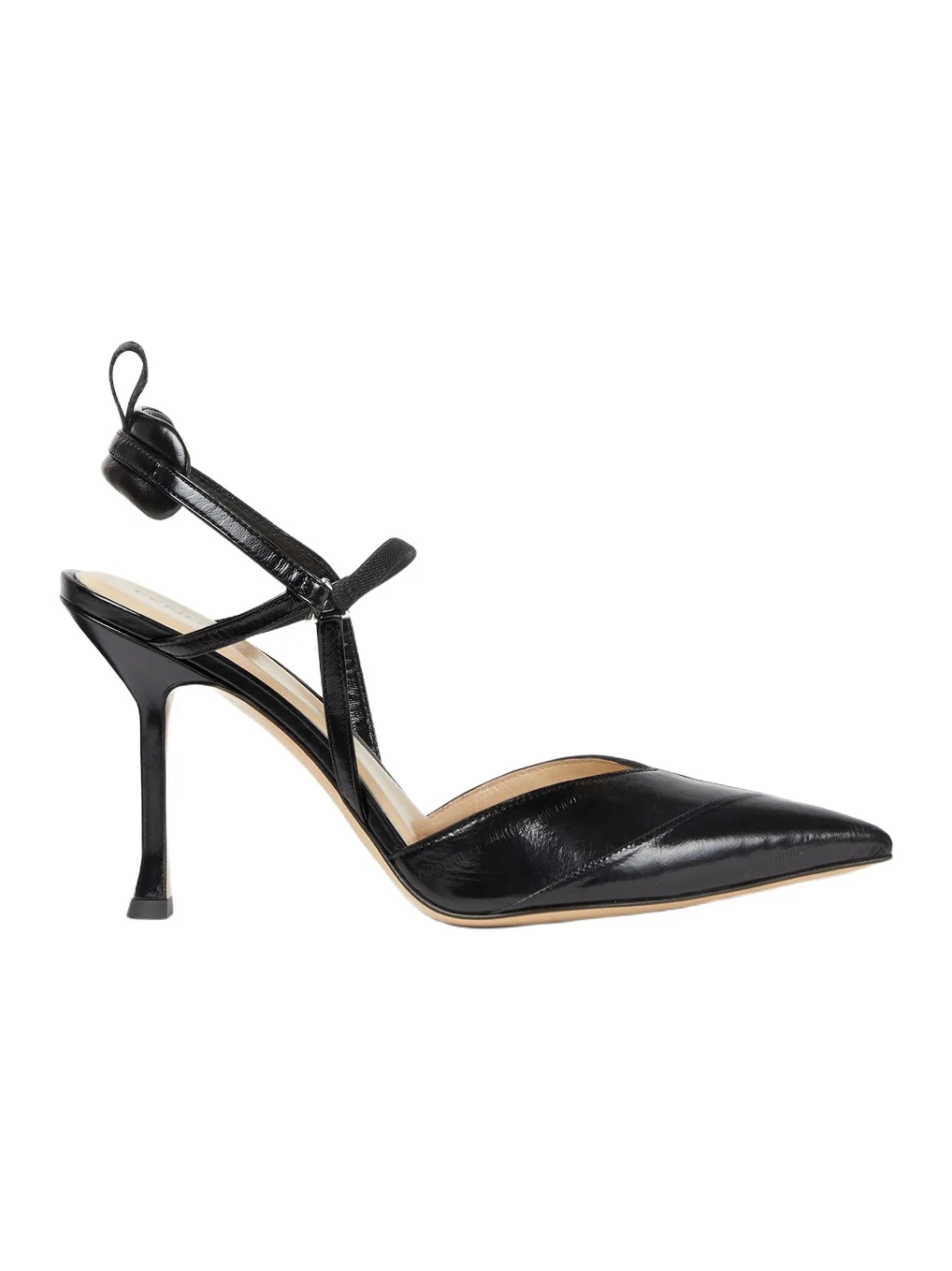 Fendi Very Colibrì Hagfish Leather High-Heeled Slingback