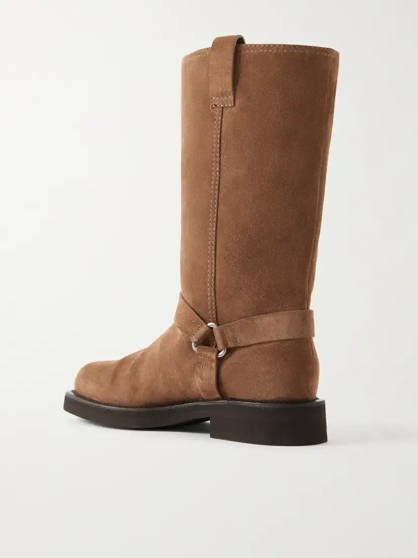 Brunello Cucinelli Bead-embellished Suede Biker Boots | Thumbnail 3 Brunello Cucinelli Bead-embellished Suede Biker Boots | Thumbnail 3
