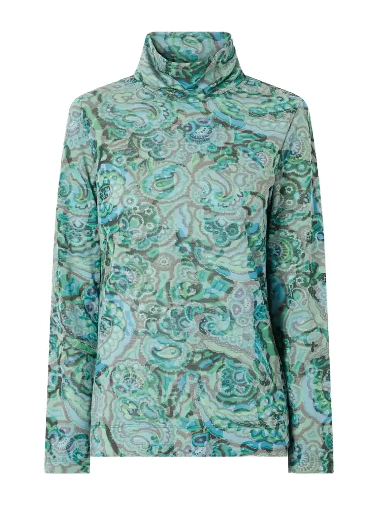 Dries Van Noten Printed Jersey Turtleneck | Image 1 Dries Van Noten Printed Jersey Turtleneck | Image 1