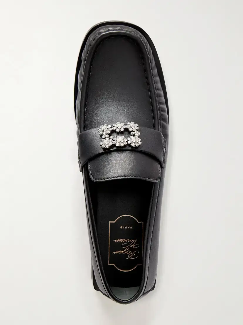 Roger Vivier Viv Moc 25 Embellished Gathered Leather Loafers | Thumbnail 6 Roger Vivier Viv Moc 25 Embellished Gathered Leather Loafers | Thumbnail 6