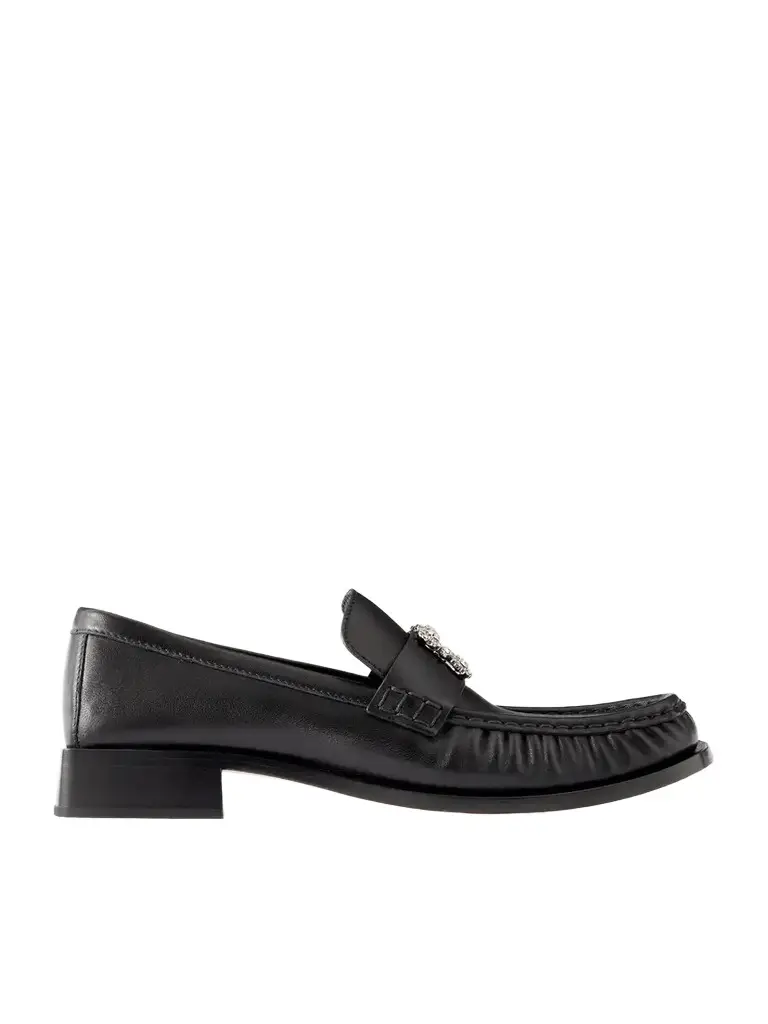 Roger Vivier Viv Moc 25 Embellished Gathered Leather Loafers | Thumbnail 1 Roger Vivier Viv Moc 25 Embellished Gathered Leather Loafers | Thumbnail 1