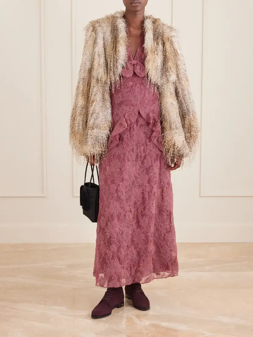 ANNA SUI Shearling Cropped Coat | Thumbnail 2
