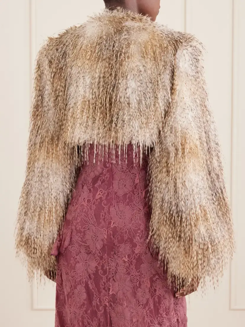 ANNA SUI Shearling Cropped Coat | Thumbnail 3