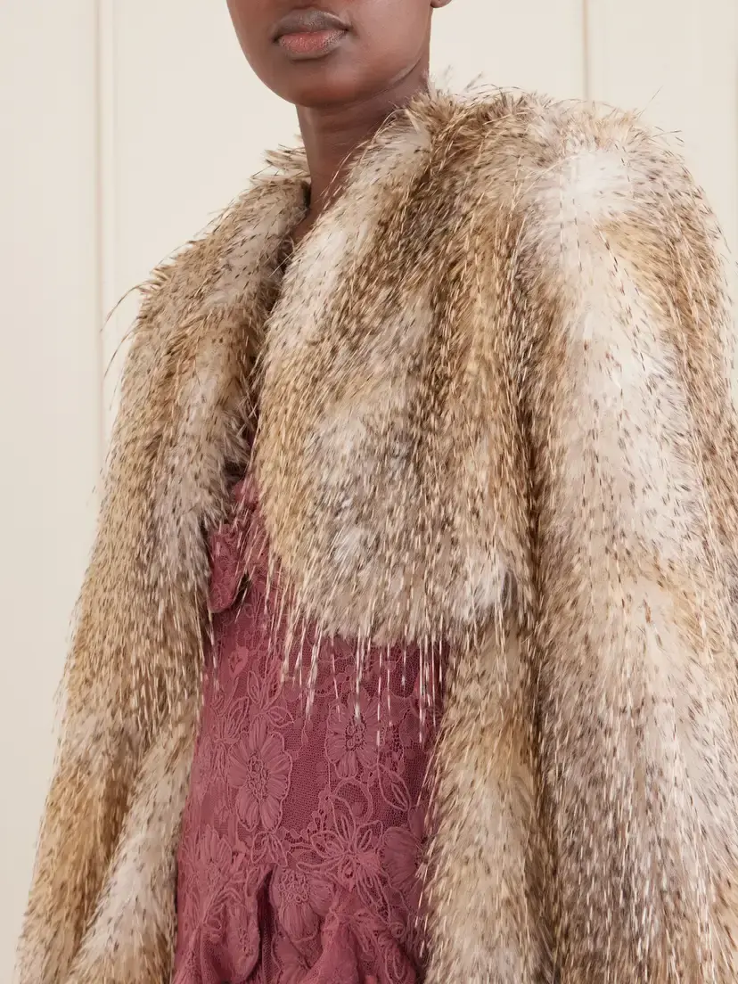 ANNA SUI Shearling Cropped Coat | Thumbnail 4