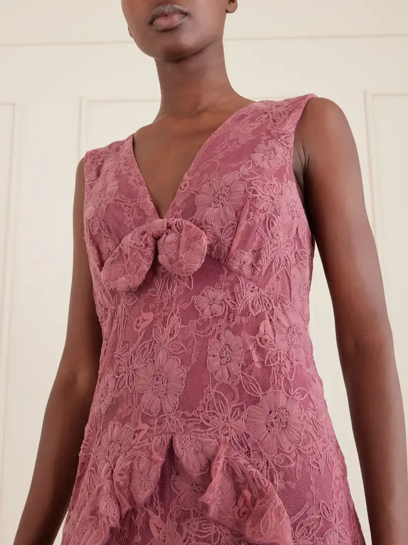 ANNA SUI Bow-detail Lace-embroidered Midi Dress | Thumbnail 4 ANNA SUI Bow-detail Lace-embroidered Midi Dress | Thumbnail 4