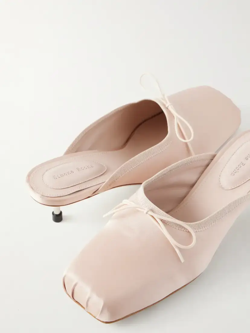 Simone Rocha Pointe Bow-detailed Satin Pumps | Thumbnail 5 Simone Rocha Pointe Bow-detailed Satin Pumps | Thumbnail 5