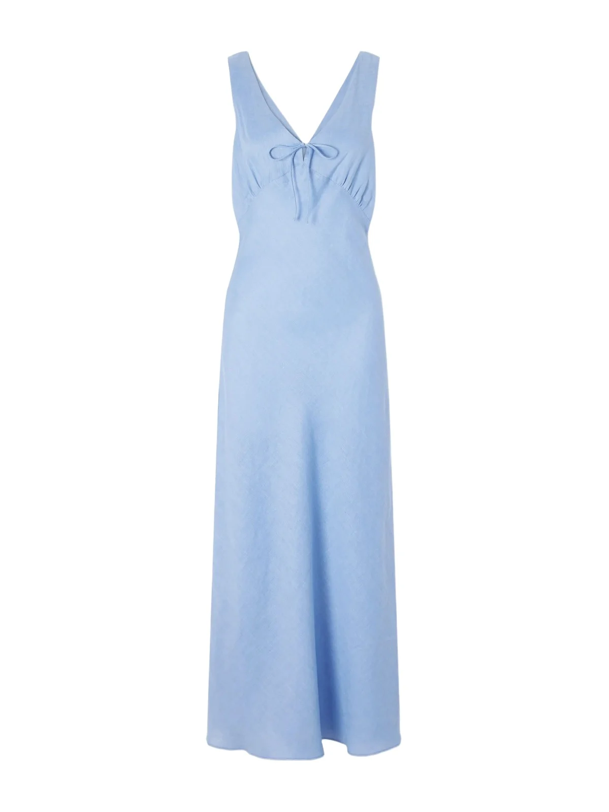 Bow-detailed Linen-jacquard Maxi Dress Bow-detailed Linen-jacquard Maxi Dress