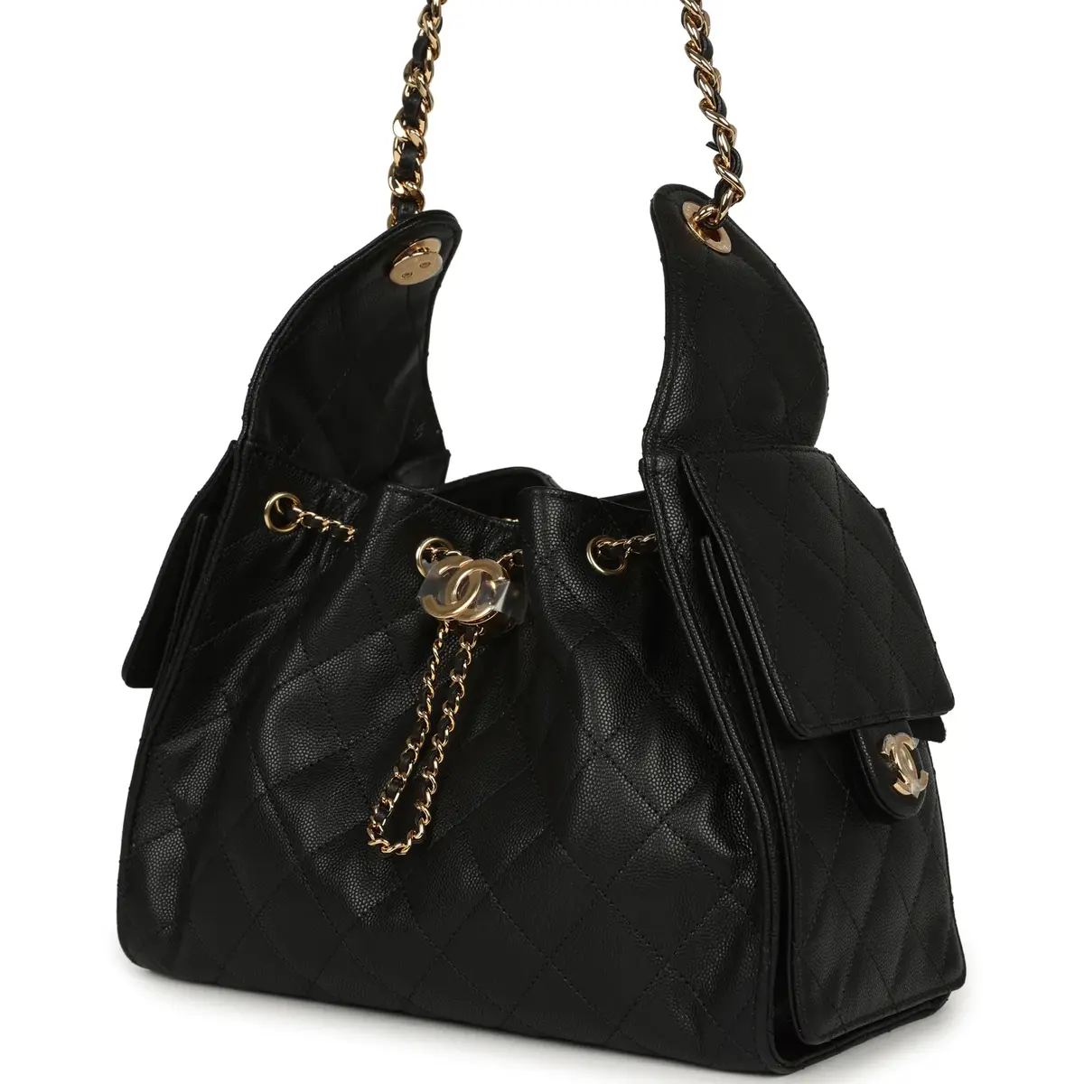 Chanel Chanel Small 25 Hobo Bag Black Caviar Gold Hardware | Thumbnail 5 Chanel Chanel Small 25 Hobo Bag Black Caviar Gold Hardware | Thumbnail 5