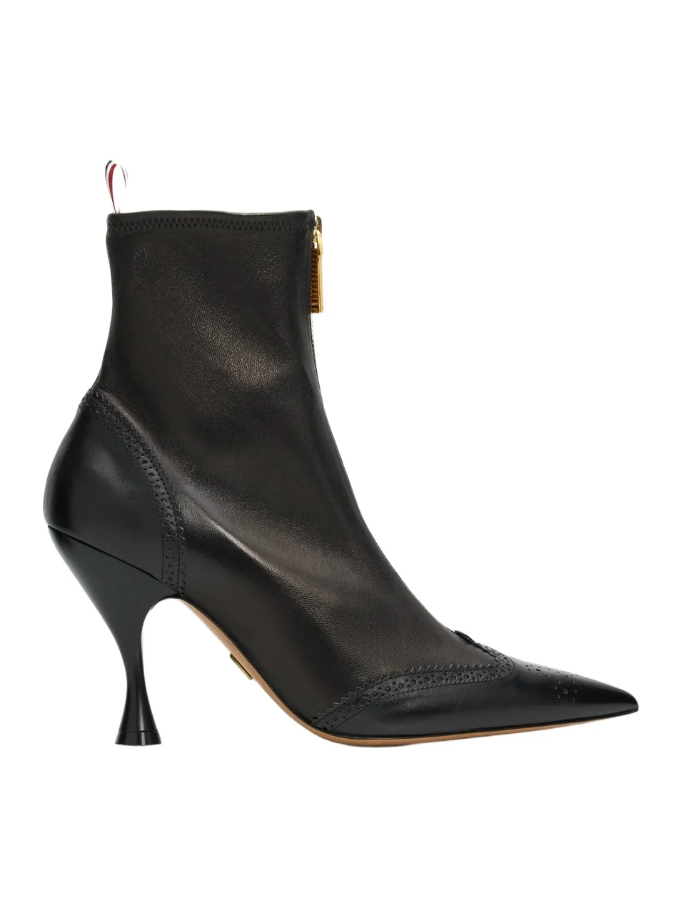 Women's 90MM Wingtip Leather Booties Women's 90MM Wingtip Leather Booties