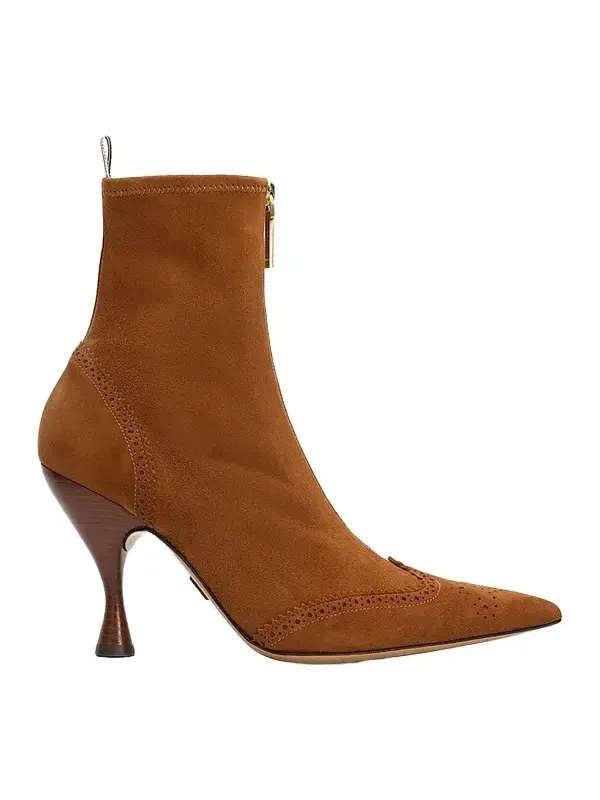 Women's 90MM Wingtip Suede Booties