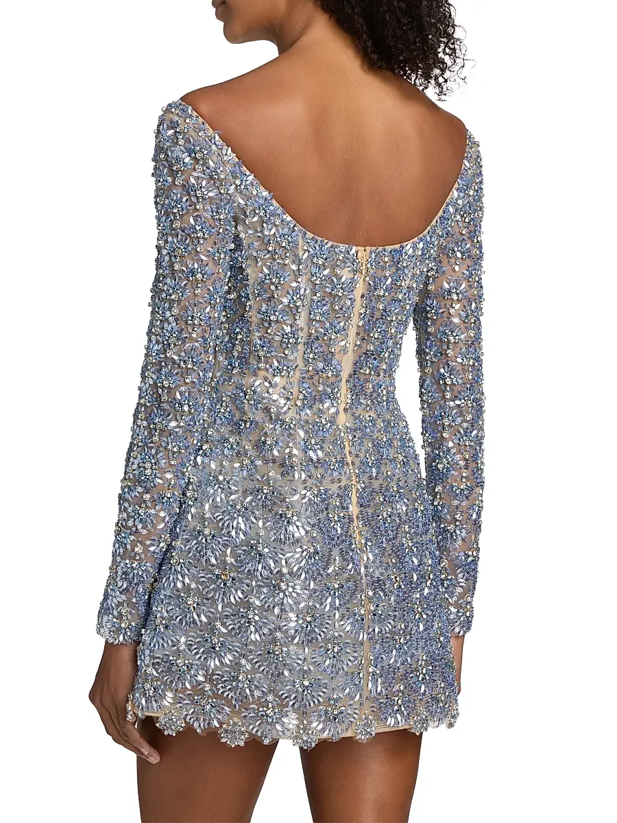 Oscar de la Renta Women's Embellished Sculpted Minidress | Thumbnail 5 Oscar de la Renta Women's Embellished Sculpted Minidress | Thumbnail 5