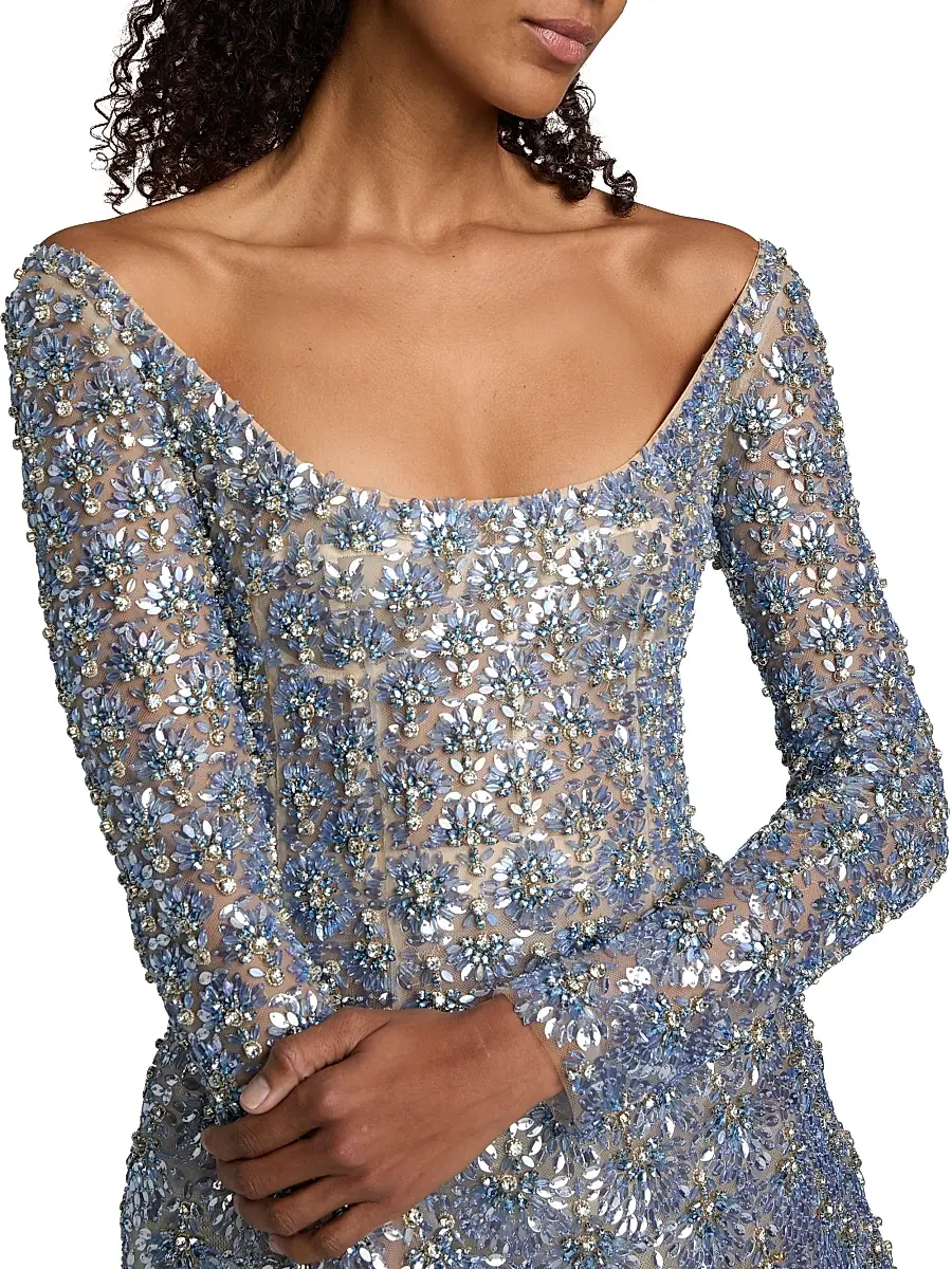 Oscar de la Renta Women's Embellished Sculpted Minidress | Thumbnail 6 Oscar de la Renta Women's Embellished Sculpted Minidress | Thumbnail 6