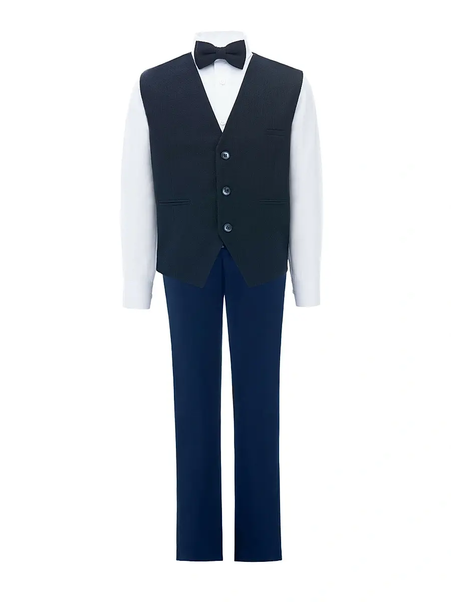 Moustache Little Boy's & Boy's Benito Vest Outfit - Navy - Size 14 | Image 1 Moustache Little Boy's & Boy's Benito Vest Outfit - Navy - Size 14 | Image 1