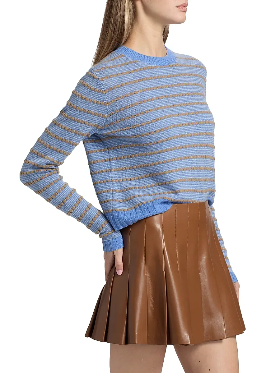 Guest In Residence Women's Pebble-Striped Cashmere Sweater | Thumbnail 4 Guest In Residence Women's Pebble-Striped Cashmere Sweater | Thumbnail 4