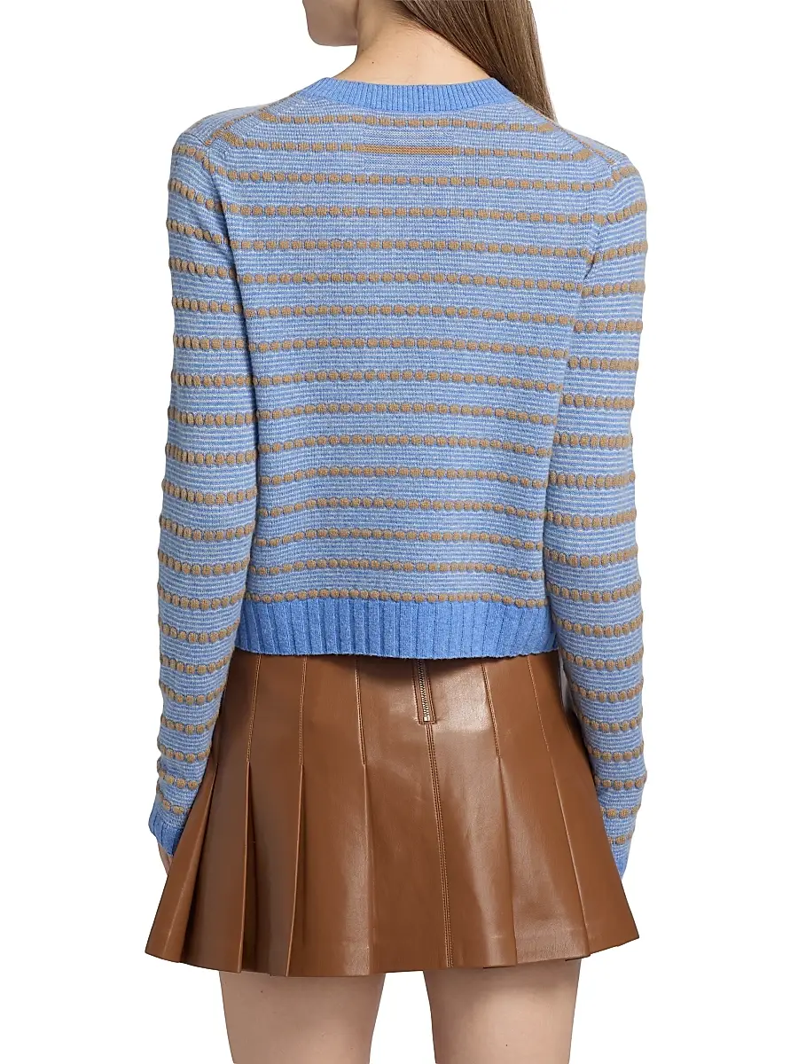 Guest In Residence Women's Pebble-Striped Cashmere Sweater | Thumbnail 5 Guest In Residence Women's Pebble-Striped Cashmere Sweater | Thumbnail 5