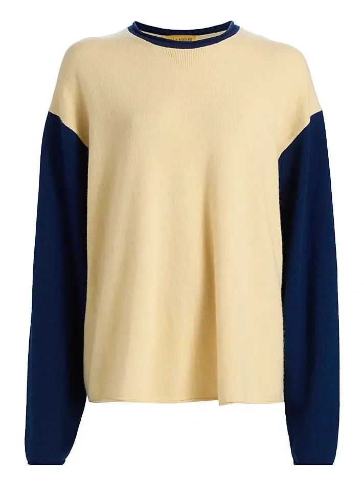 Women's Cashmere Oversized Baseball Sweater