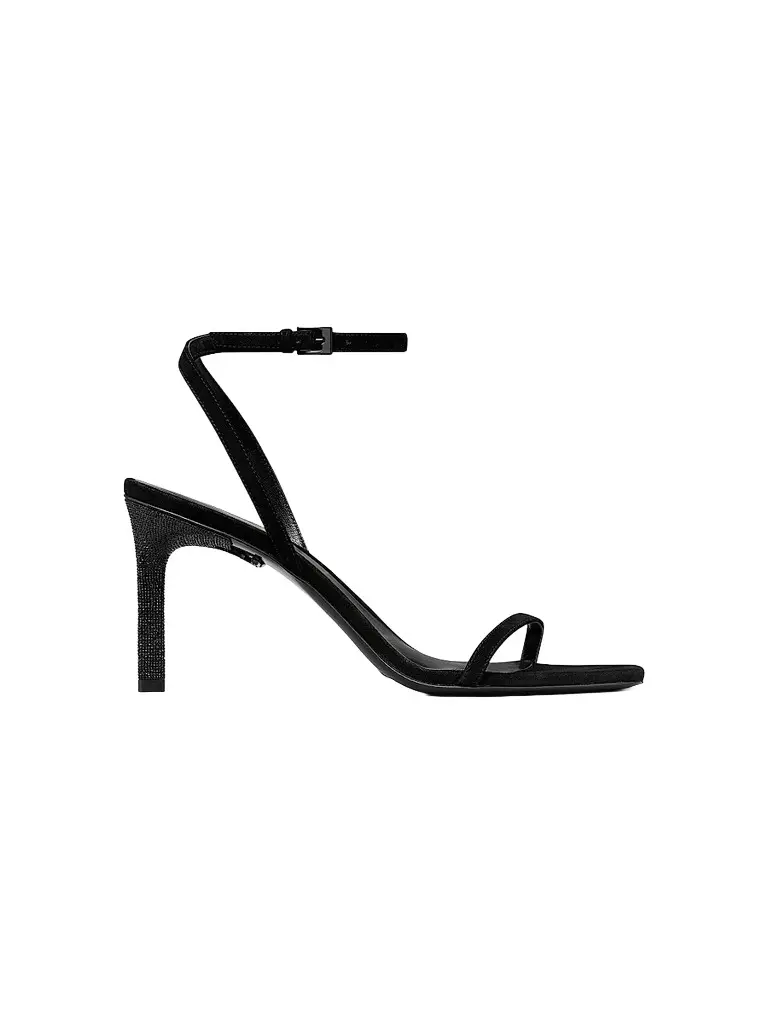 Tory Burch Women's Pave 90MM Crystal-Embellished Suede Sandals