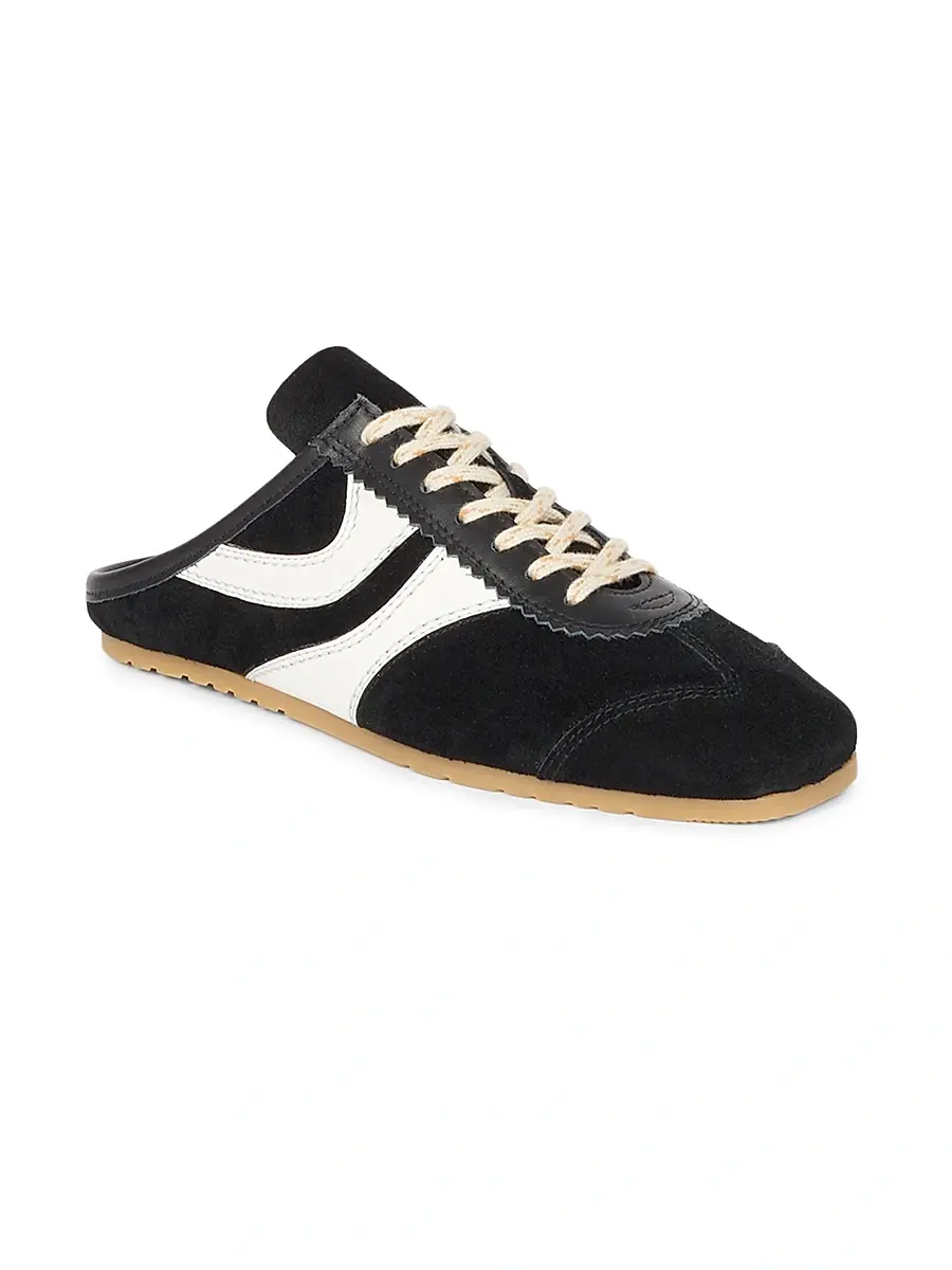 Dries Van Noten Women's Suede & Leather Sneaker ​Mules | Thumbnail 2