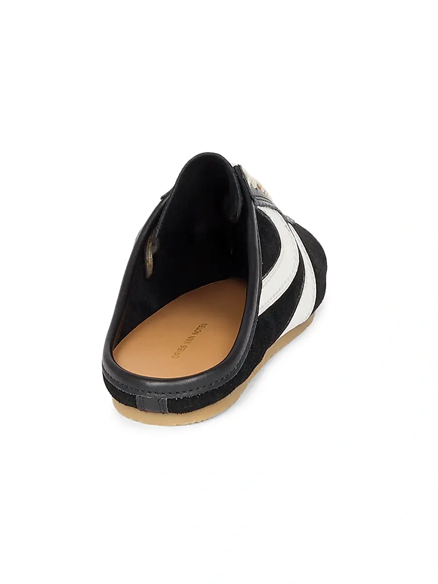 Dries Van Noten Women's Suede & Leather Sneaker ​Mules | Thumbnail 3