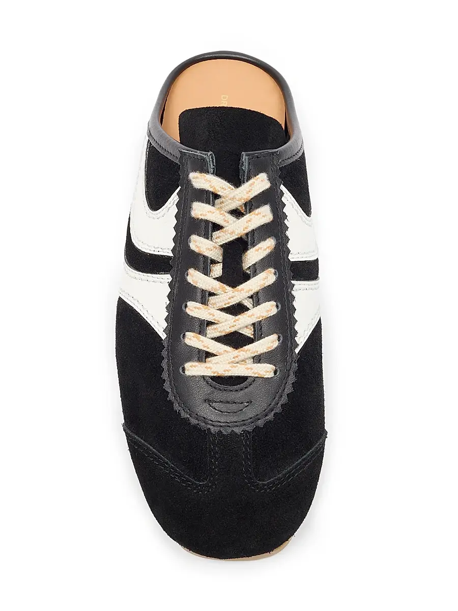 Dries Van Noten Women's Suede & Leather Sneaker ​Mules | Thumbnail 4