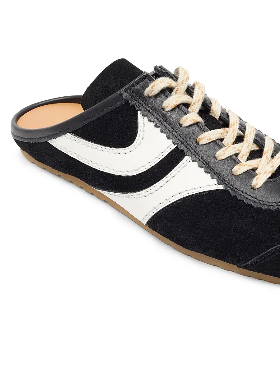 Dries Van Noten Women's Suede & Leather Sneaker ​Mules | Thumbnail 5
