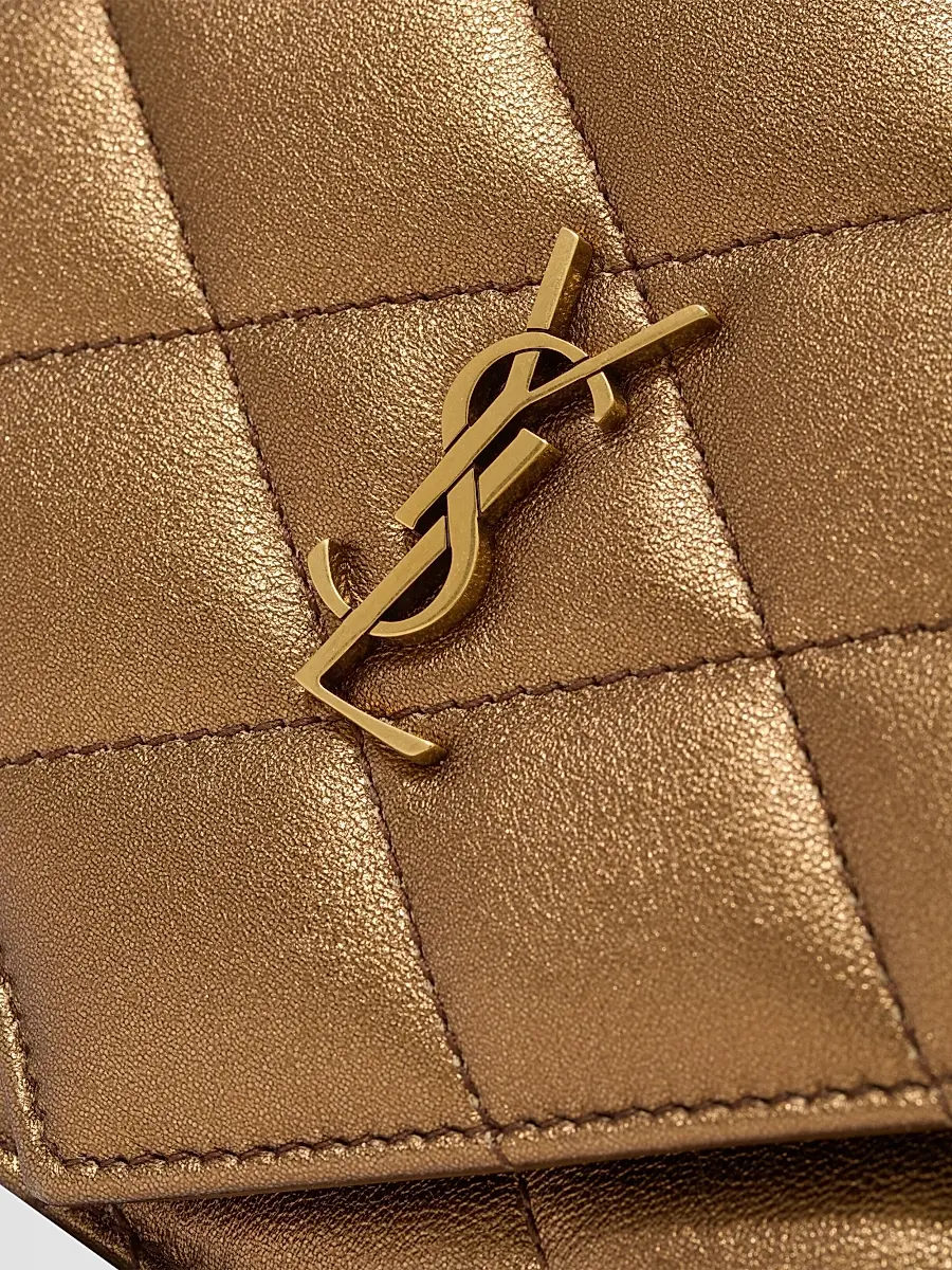 Saint Laurent Women's Paris Chain Wallet in Metallic Leather - Cool Bronze | Thumbnail 7 Saint Laurent Women's Paris Chain Wallet in Metallic Leather - Cool Bronze | Thumbnail 7