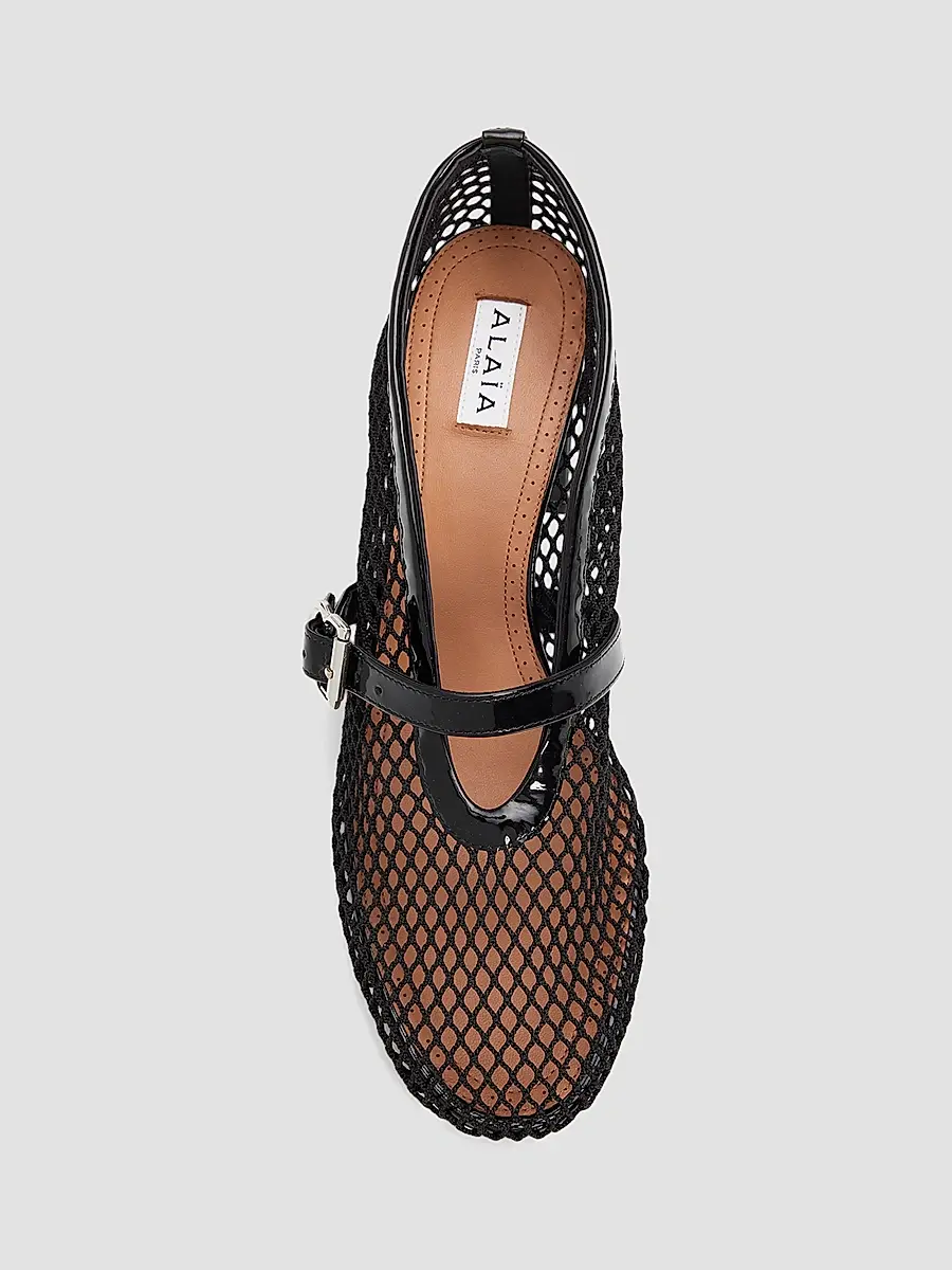 Alaïa Women's Fishnet 55MM Pumps | Thumbnail 4