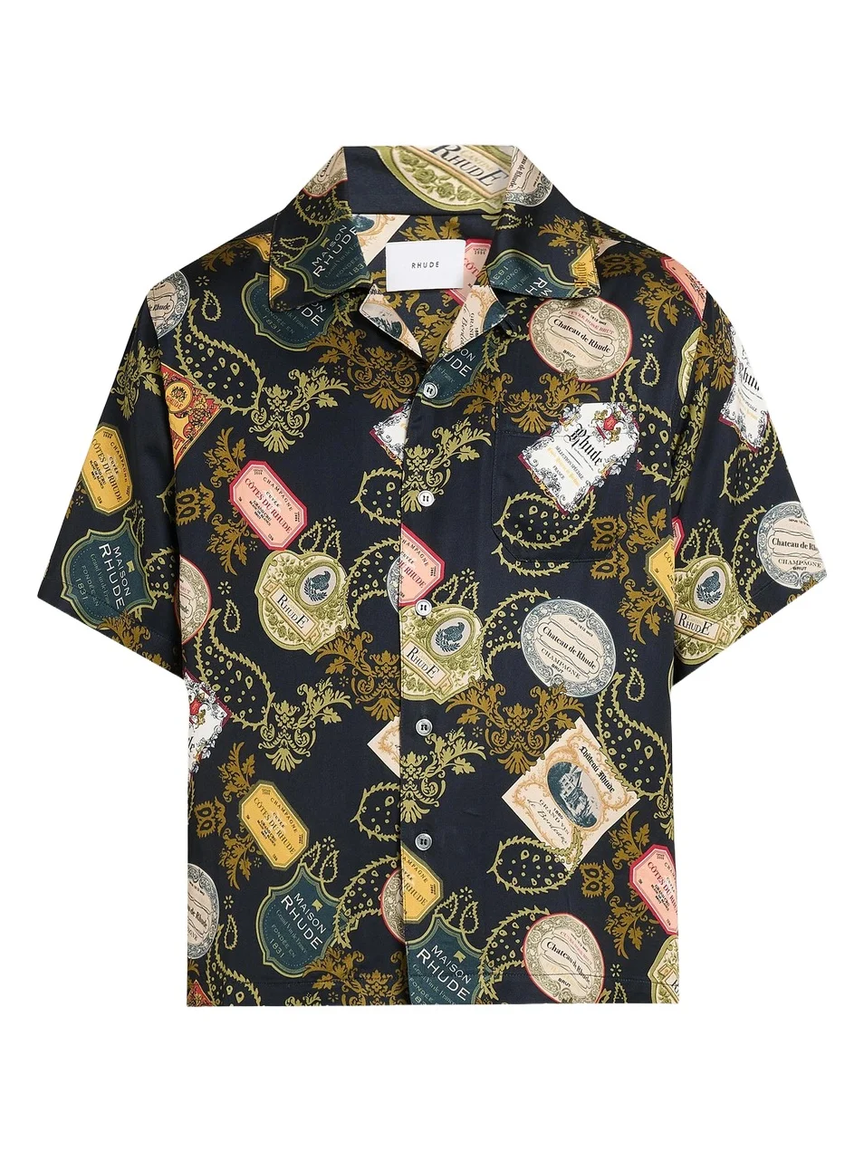 Rhude Men's Vin Bandana-Print Camp Shirt