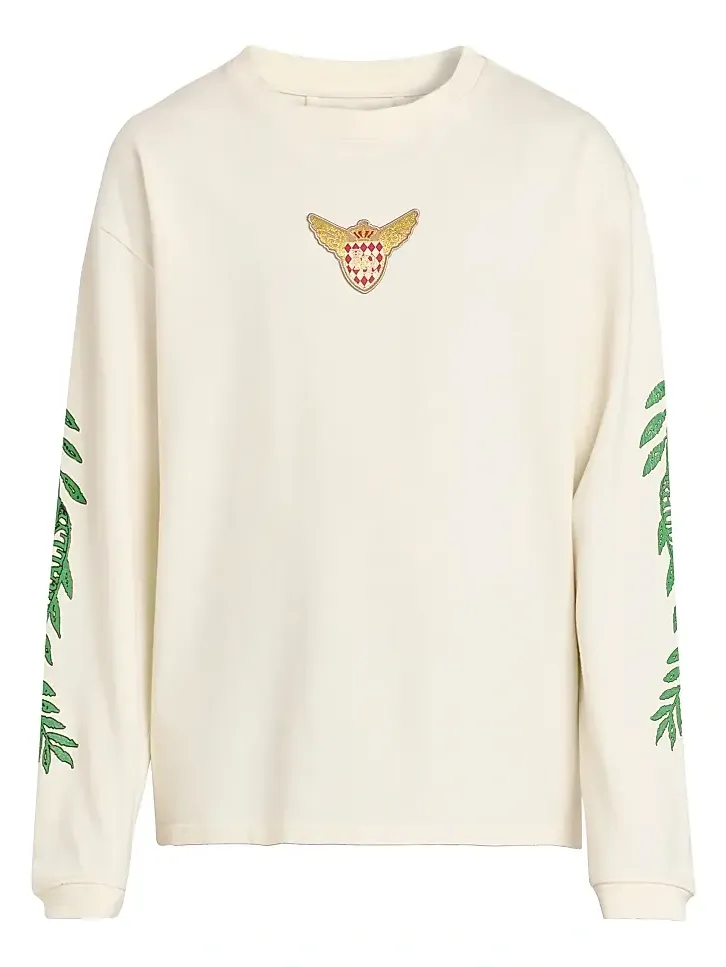 Rhude Men's Tripoli Wreath Graphic Long-Sleeve T-Shirt