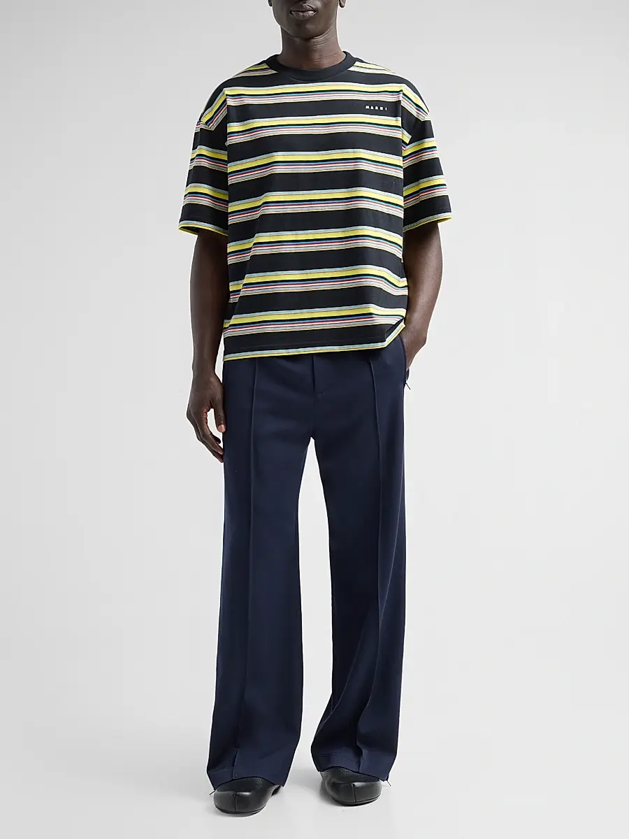 Marni Men's Striped Cotton Relaxed-Fit T-Shirt | Thumbnail 2