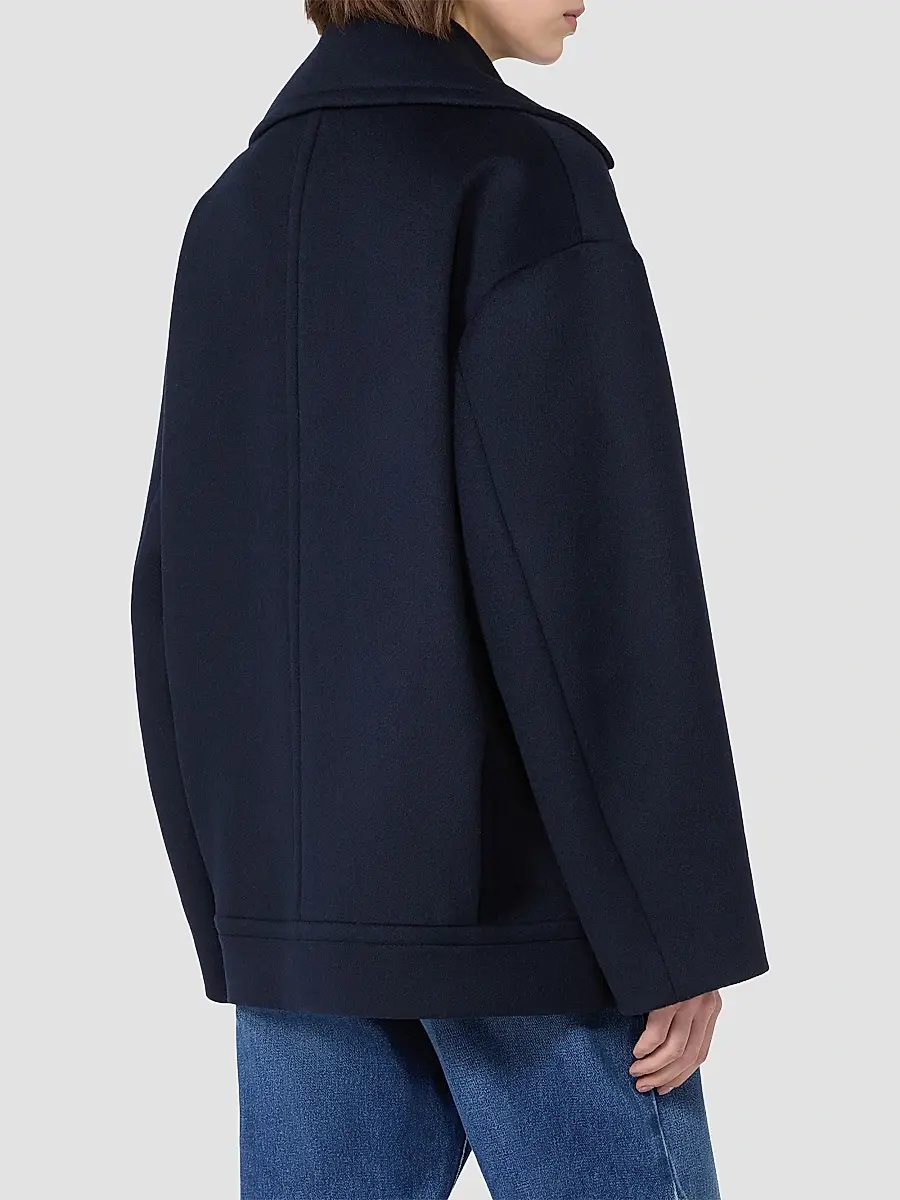 Weekend Max Mara Women's Double Wool Broadcloth Peacoat | Thumbnail 4 Weekend Max Mara Women's Double Wool Broadcloth Peacoat | Thumbnail 4