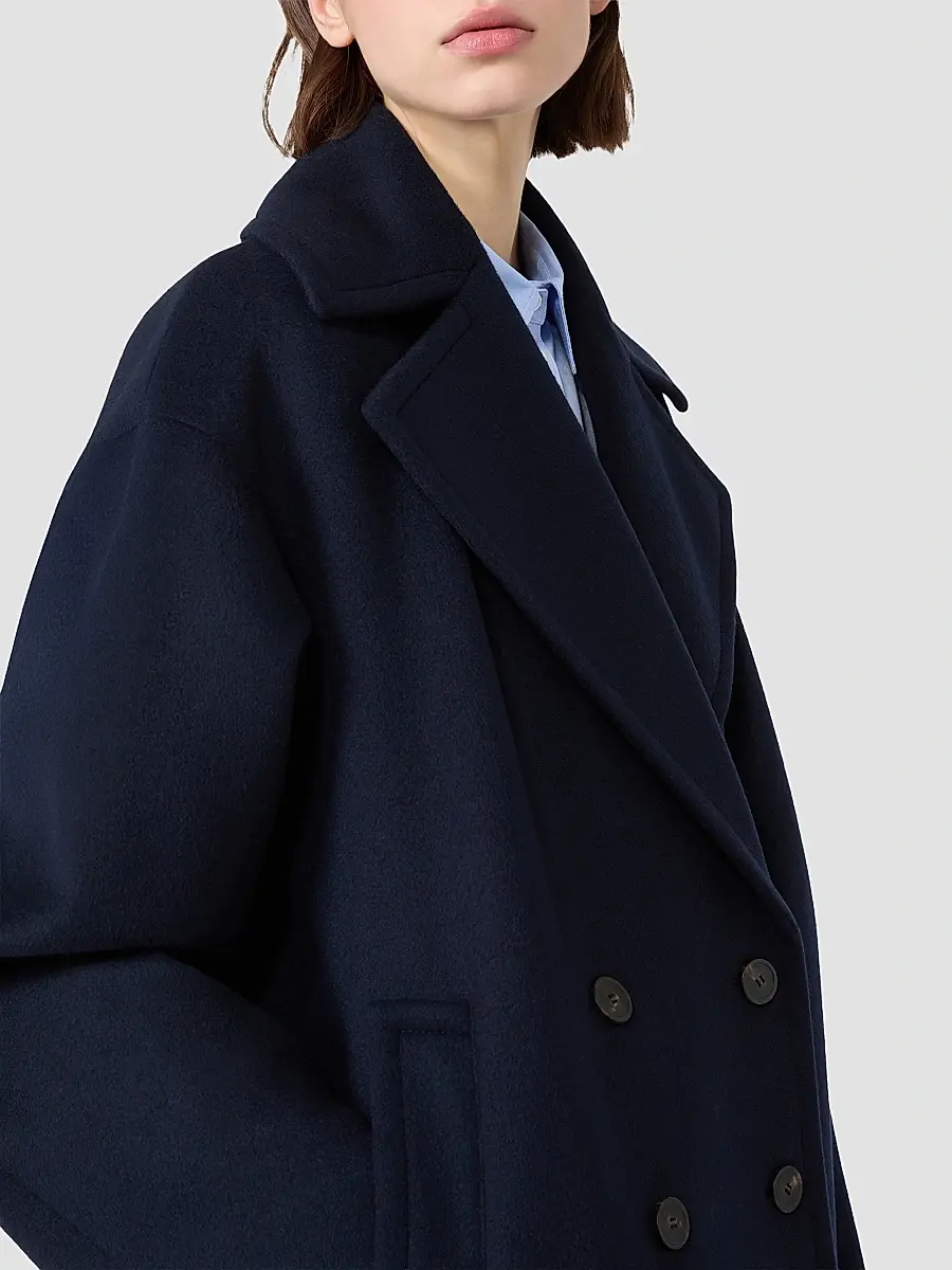 Weekend Max Mara Women's Double Wool Broadcloth Peacoat | Thumbnail 6 Weekend Max Mara Women's Double Wool Broadcloth Peacoat | Thumbnail 6