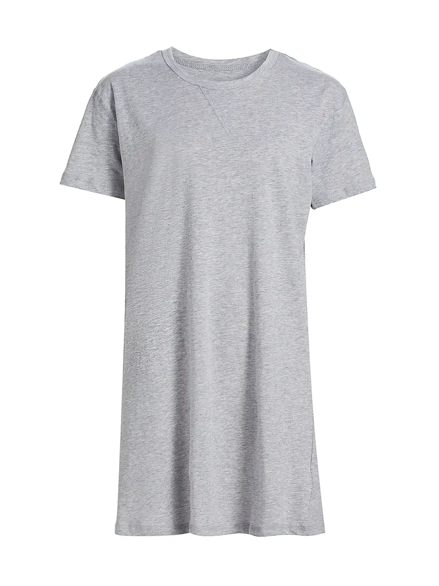 Papinelle Women's Jada Cotton Knit T-Shirt Nightie - Grey | Image 1 Papinelle Women's Jada Cotton Knit T-Shirt Nightie - Grey | Image 1