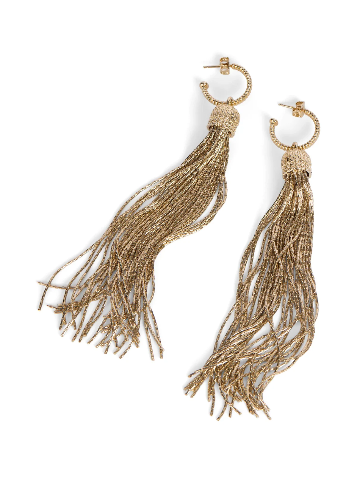 Balmain Brass tassel earrings
