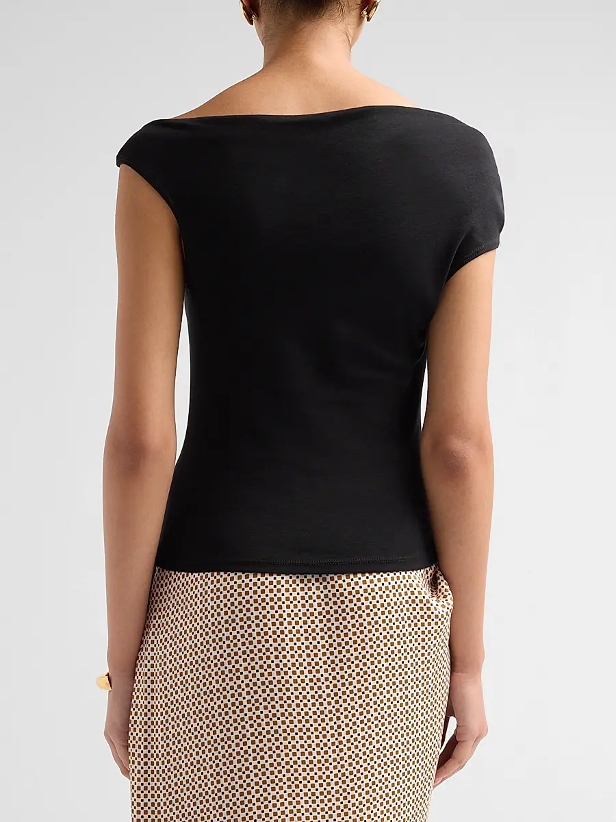 A.L.C. A. L.C. Women's Cece Asymmetric Jersey T-Shirt | Thumbnail 3 A.L.C. A. L.C. Women's Cece Asymmetric Jersey T-Shirt | Thumbnail 3