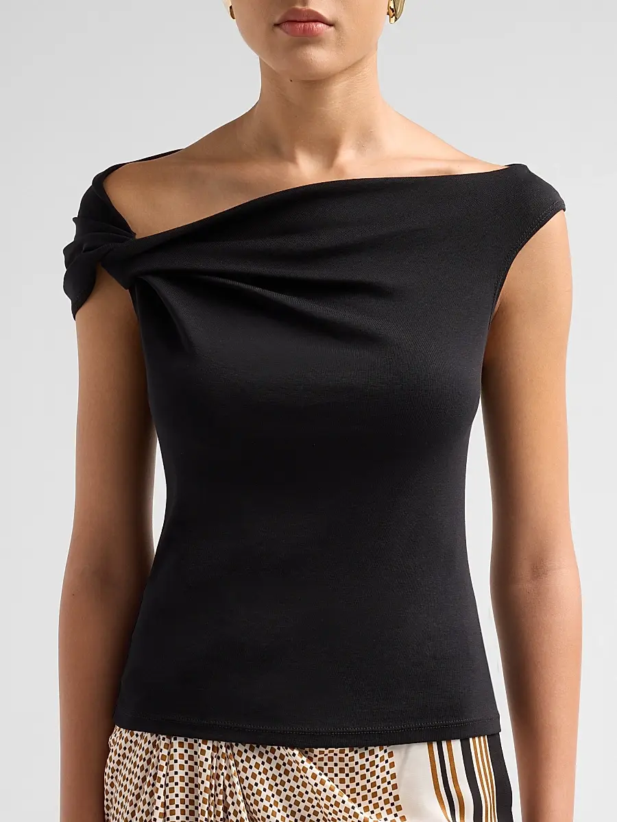 A.L.C. A. L.C. Women's Cece Asymmetric Jersey T-Shirt | Thumbnail 5 A.L.C. A. L.C. Women's Cece Asymmetric Jersey T-Shirt | Thumbnail 5
