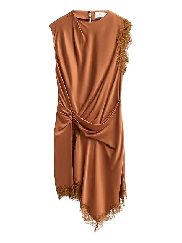 A. L.C. Women's Dion Lace-Trim Satin Mini Dress